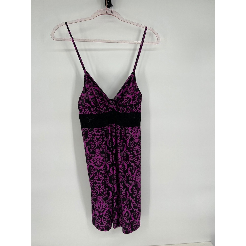 APT. 9 Purple Floral Cami Dress Lace Trim Sleeveless Casual Medium